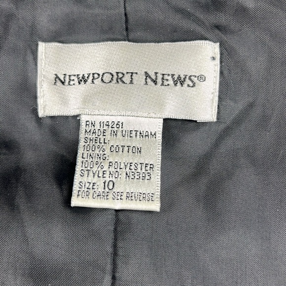 Newport News | black 100% cotton, corduroy elongated jacket size 10 - Picture 11 of 11